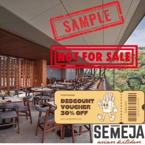 Sample Voucher Semeja Resto by GAIA Hotel valid for Rp 500.000