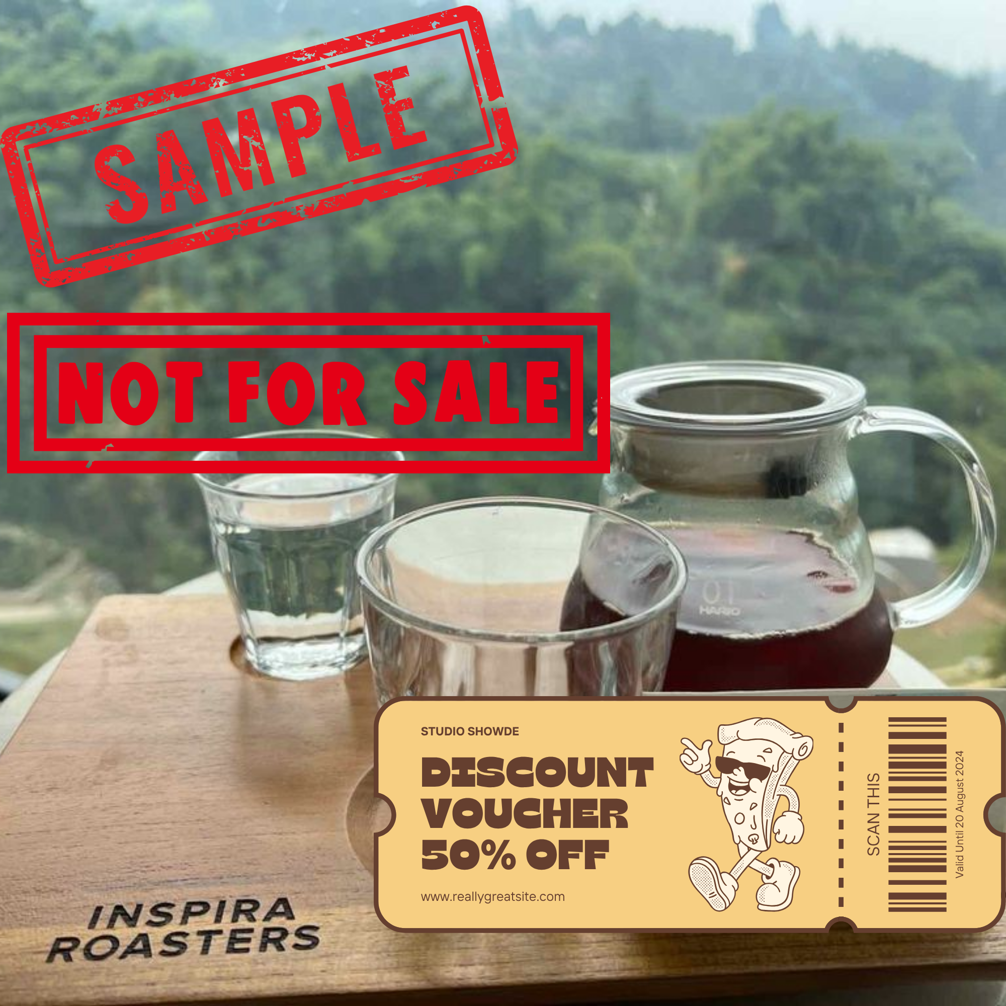 Sample Voucher INSPIRA Roasters by GAIA Hotel valid for Rp 200.000